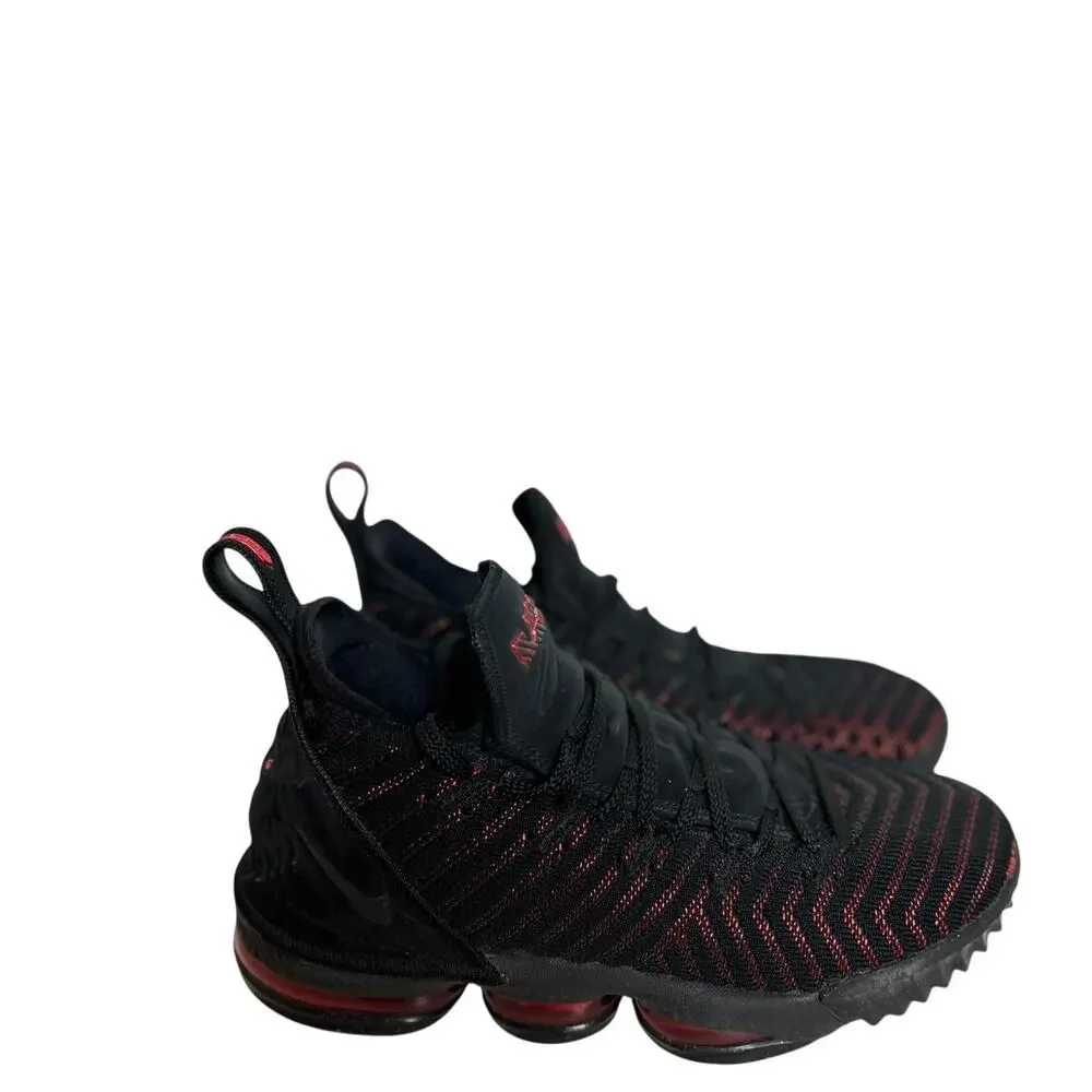Nike LeBron 16 Fresh Bred 2018 Black & University Red‎ AO2588-00 Sz 9.5